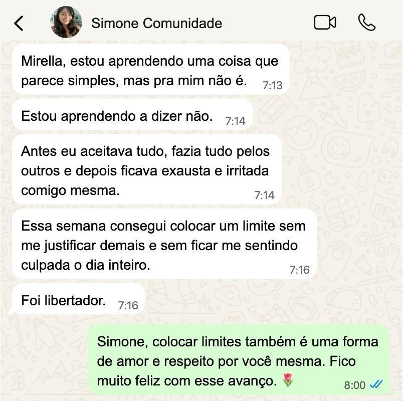 Depoimento de Simone, da comunidade, sobre a Jornada Mulher Próspera